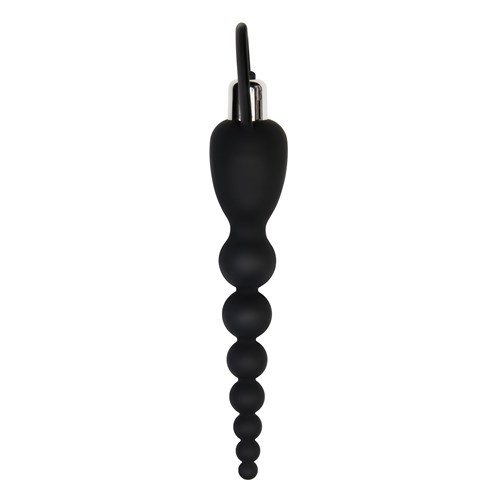 Adam & Eve Vibrating Silicone Anal Beads side angle