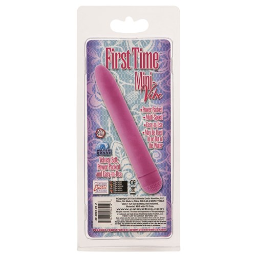 First Time Mini Vibrator back package