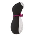 Satisfyer Pro Penguin Next Generation side view with bow tie on