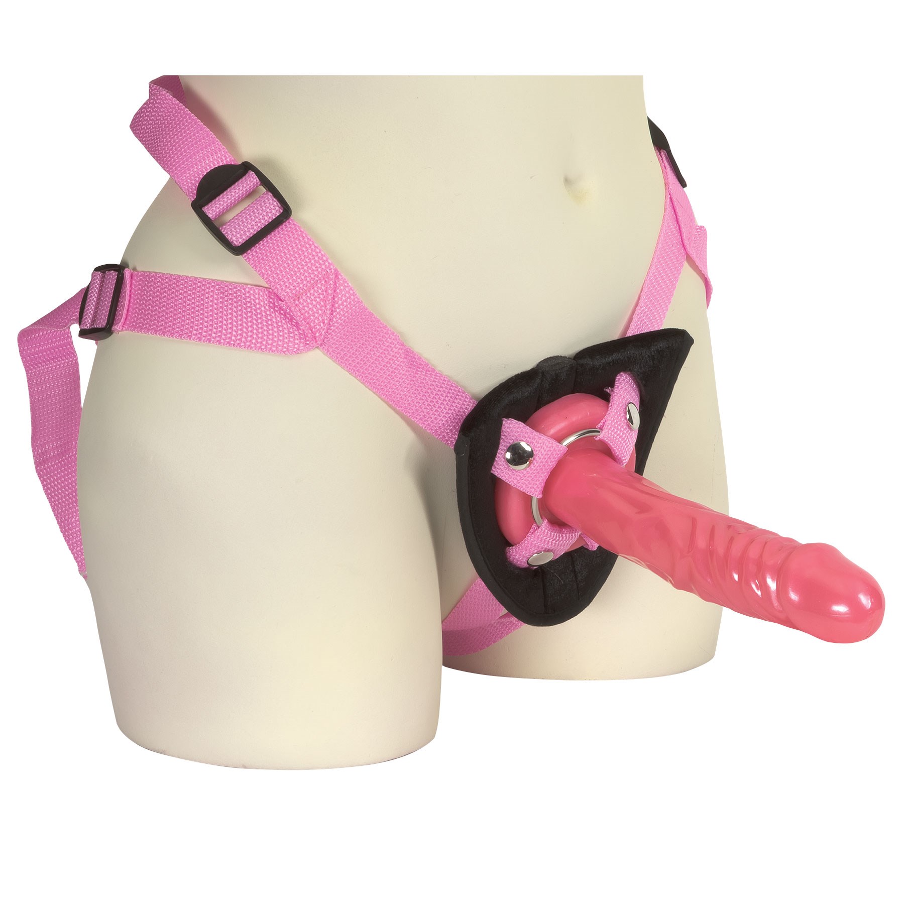 Pink Harness With Stud on display