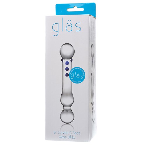 Glas 6 Inch Curved G-Spot Glass Dildo box