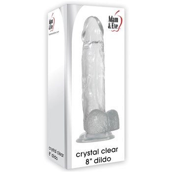 Adam & Eve Crystal Clear 8 Inch Dildo box