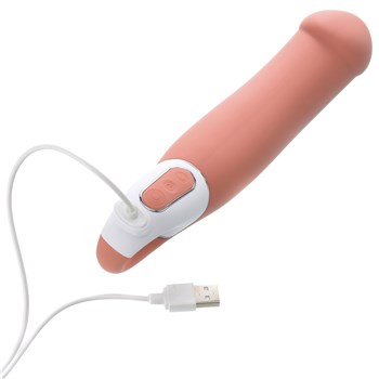 Satisfyer Vibes Master Realistic Vibrator showing where charger is inserted