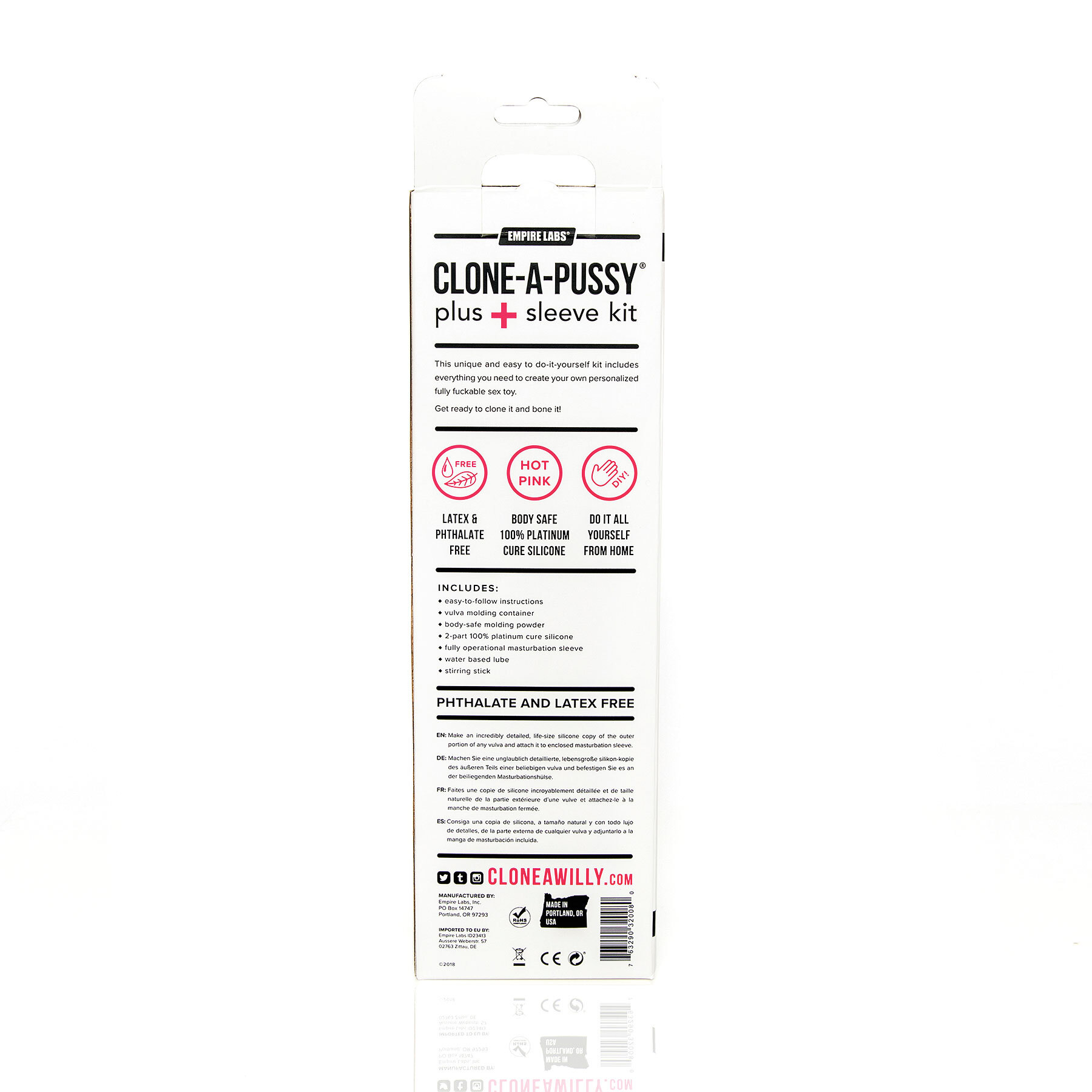 Clone A Pussy Plus Sleeve Kit back of box