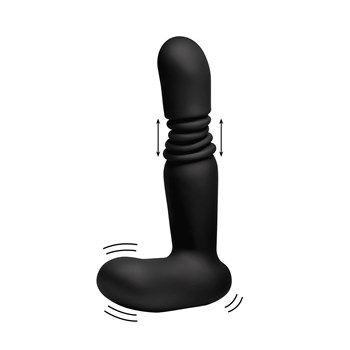 Silicone Thrusting Anal Plug With Remote Control showing vibration areas