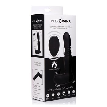 Silicone Thrusting Anal Plug With Remote Control in box