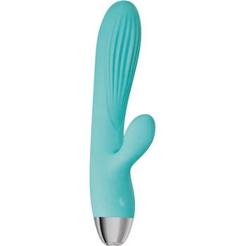 Eve's Rechargeable Pulsating Dual Massager  straight up shot