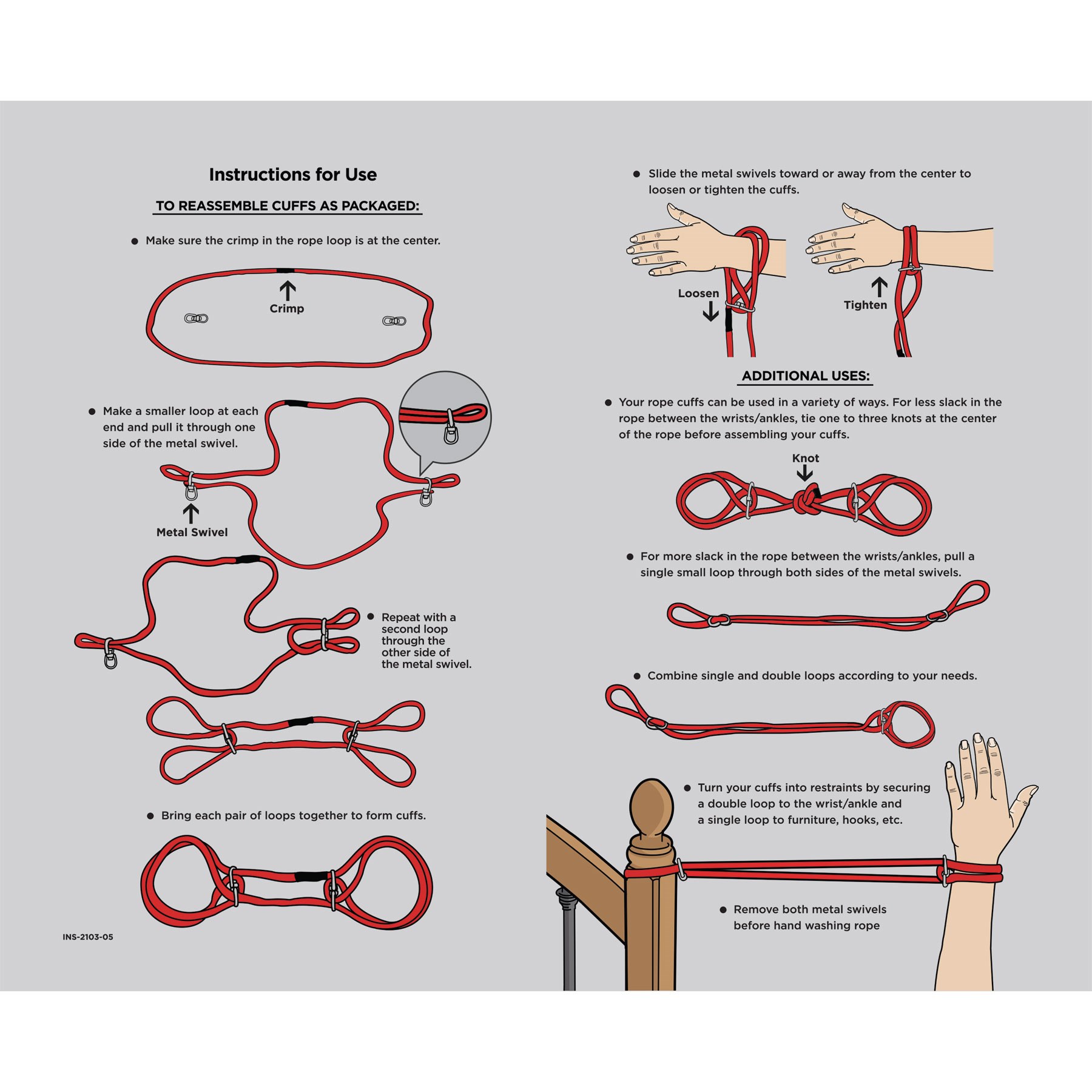 Japanese Cotton Rope Cuffs chart