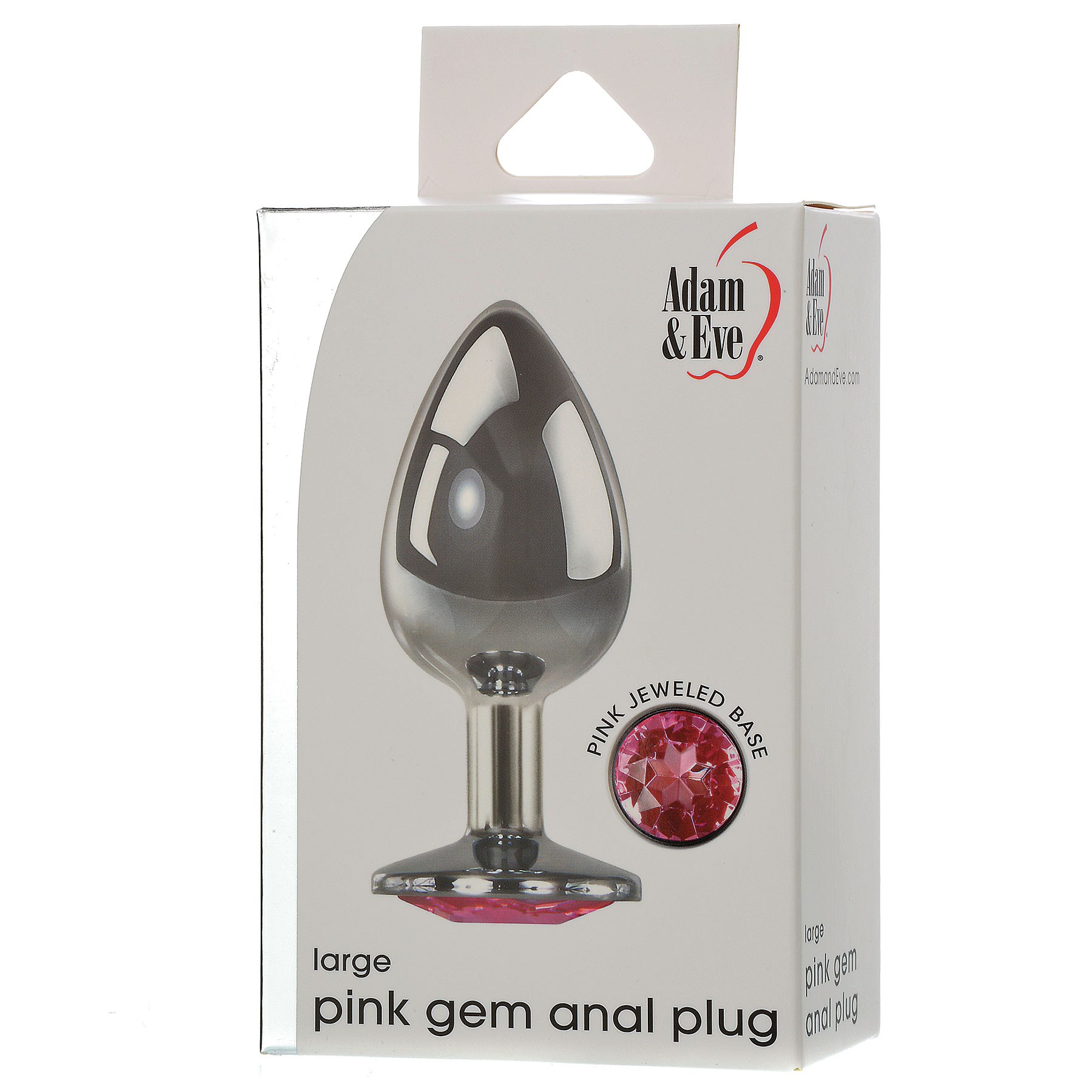 Metal Anal Plug - Pink Gem box