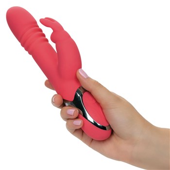 Enchanted Exciter Thrusting Rabbit Vibrator in hand