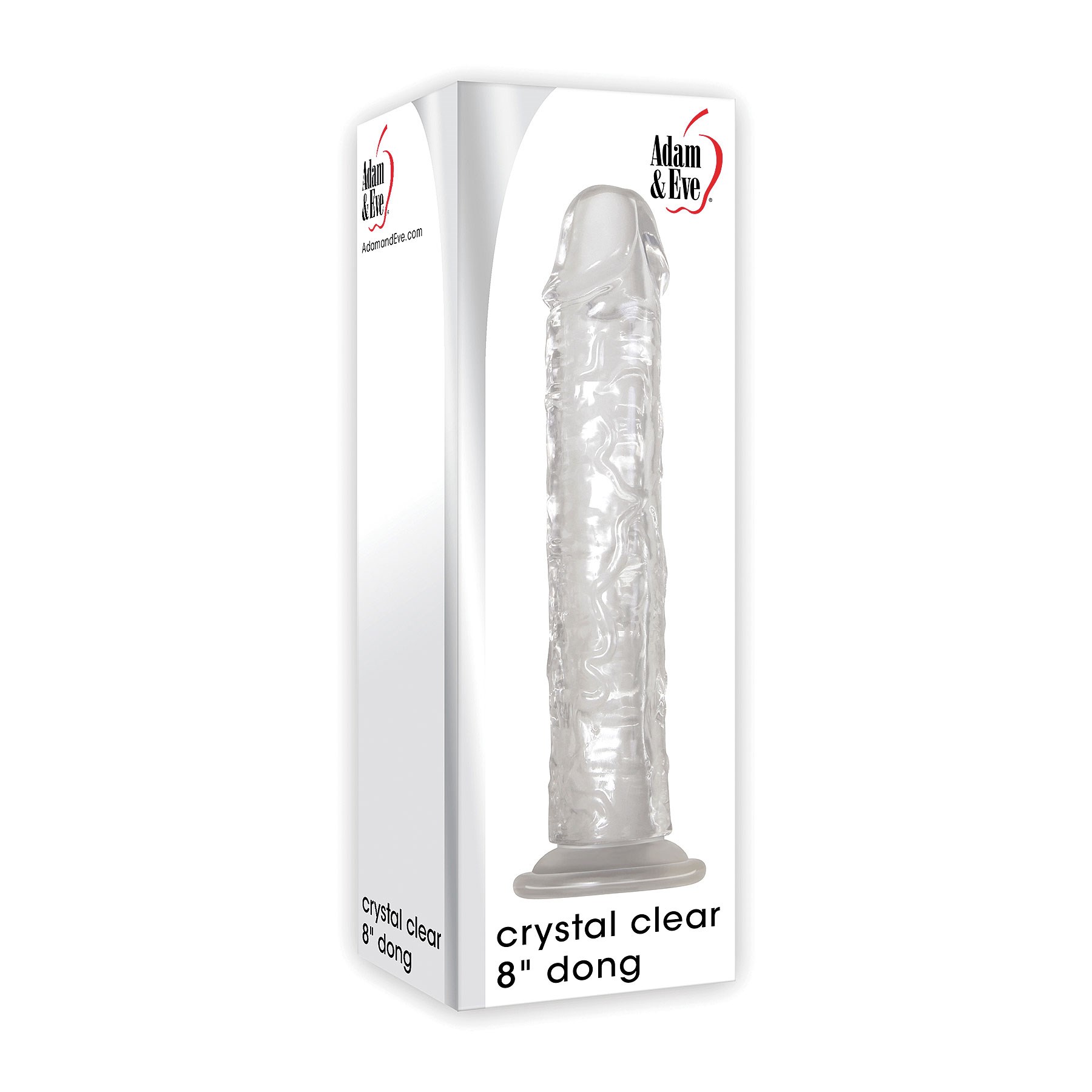 Adam & Eve Crystal Clear 8" Dong box