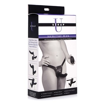 Double Take 10X Vibrating Double Penetration Strap-On Harness box