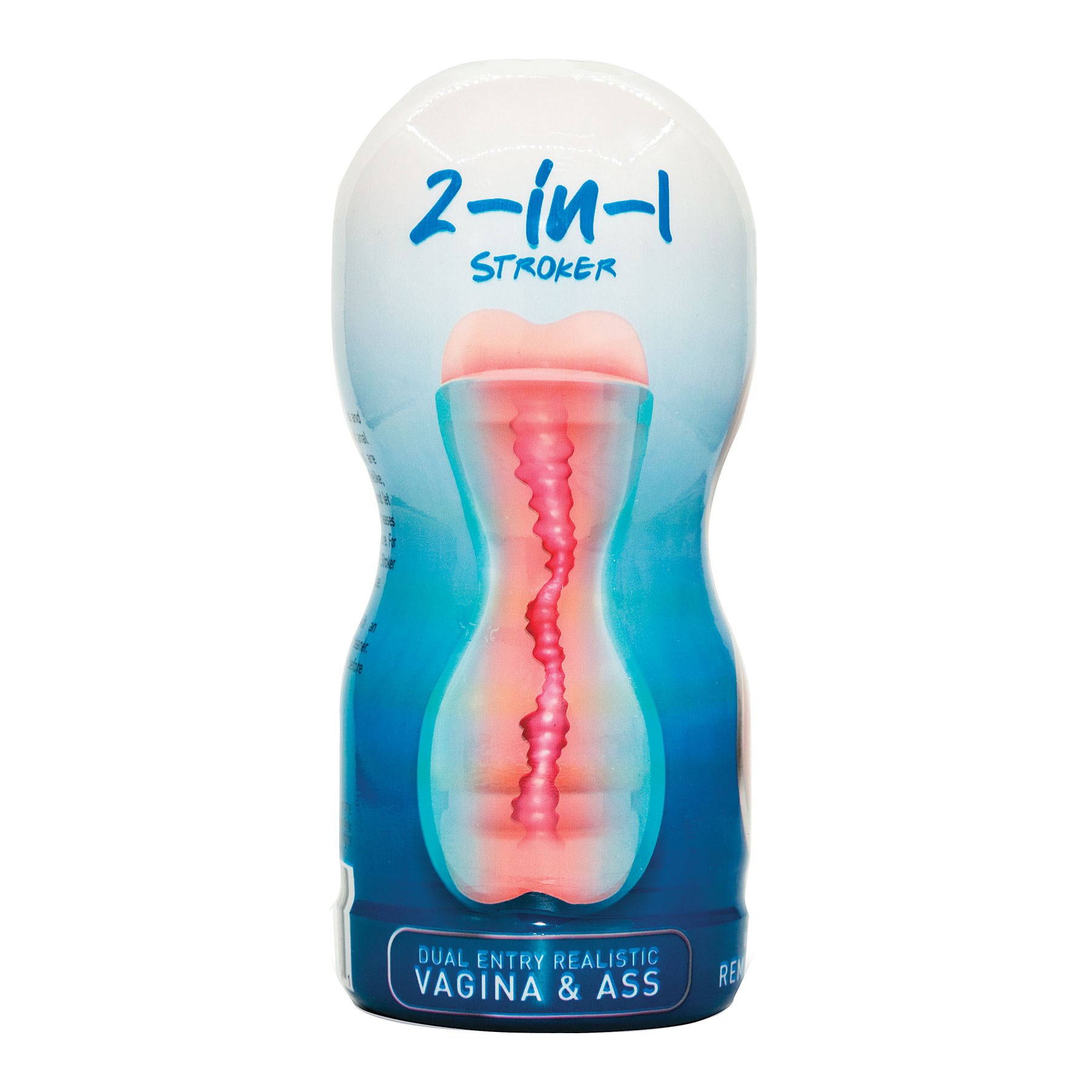 2-In-1 Stroker Realistic Vagina & Ass single bottle