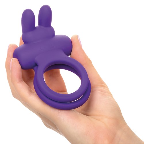 Silicone Rechargeable Rockin' Rabbit Enhancer in hand