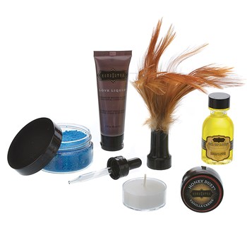 Kama Sutra Getaway Kit all components on table