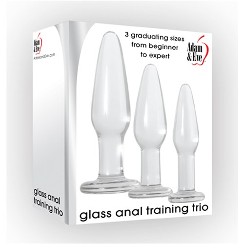 Adam & Eve Glass Anal Training Trio box