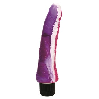 Funky Jelly Curved Vibrating Dildo Upright to Right
