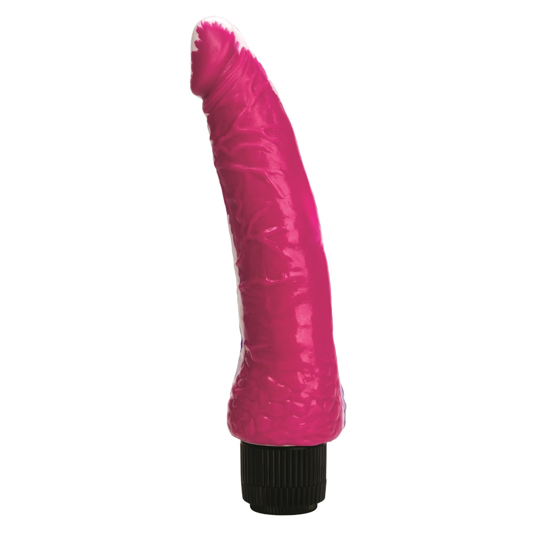Funky Jelly Curved Vibrating Dildo Upright to Left
