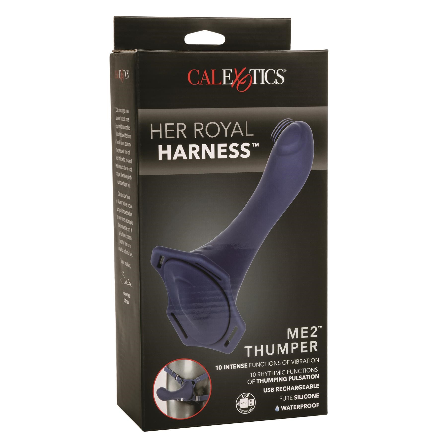 Her Royal Harness With Thumper Dildo Packaging Shot