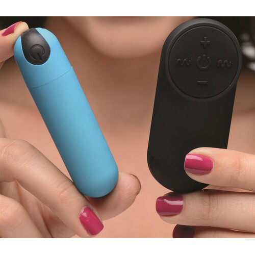 Bang! Ultra Powerful Remote Control Bullet Hand Shot to show size of bullet and controller