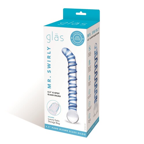 Glas Mr Swirly G-Spot Glass Dildo Box Shot