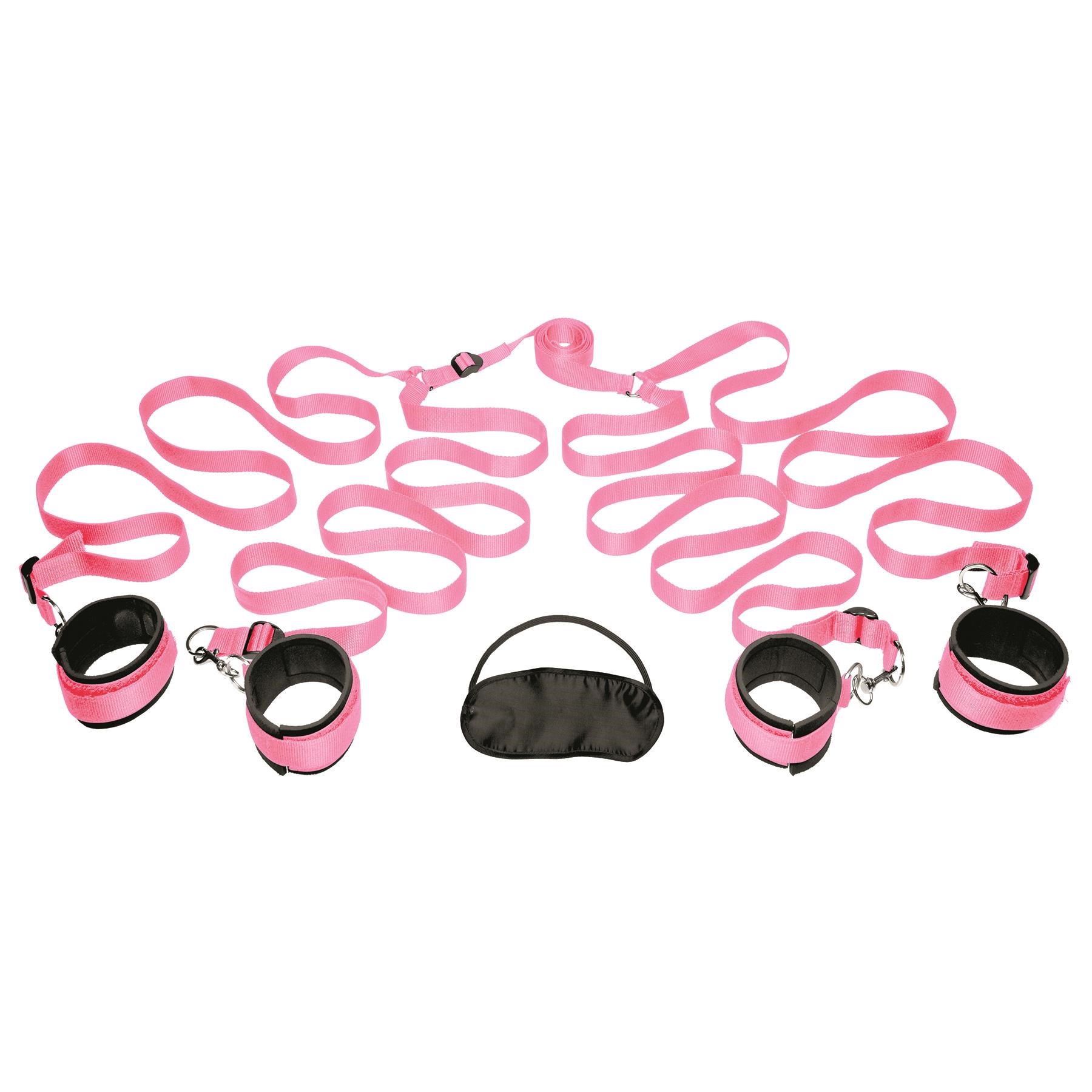 Frisky Pink Bedroom Restraint Kit Complete kit Shot