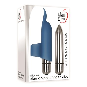 A&E Blue Dolphin Finger Vibe Box Shot