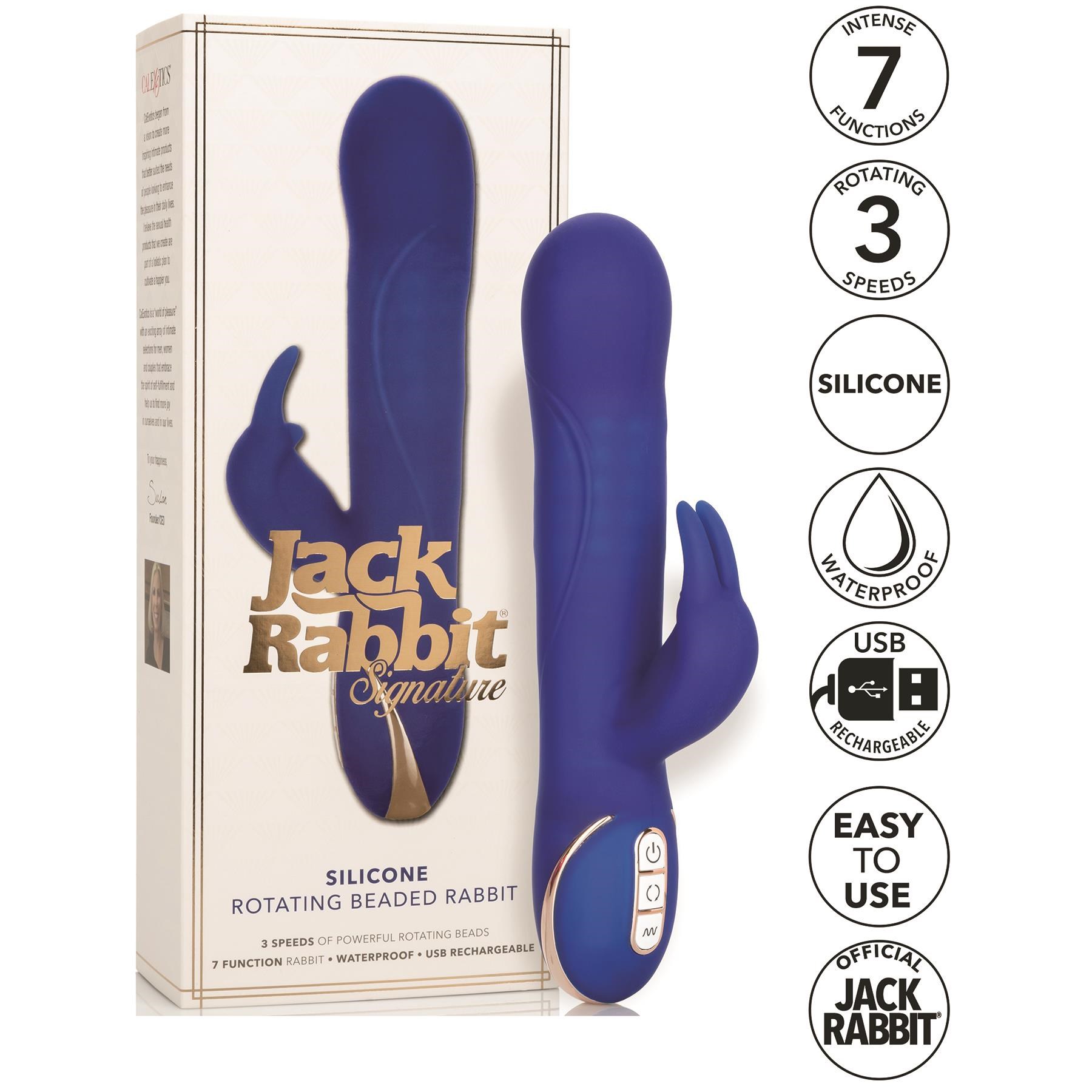 Jack Rabbit Signature Rechargeable Rotating Beaded Rabbit Showing Features
