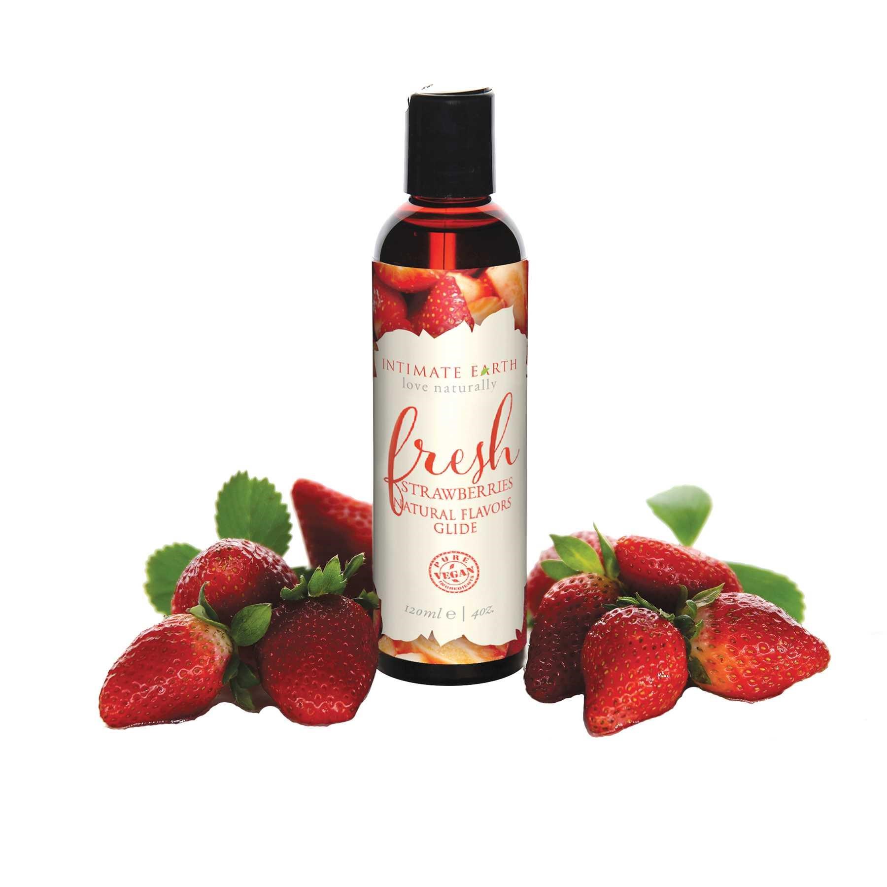 Intimate Earth Natural Flavor Glide Fresh Strawberries Mood