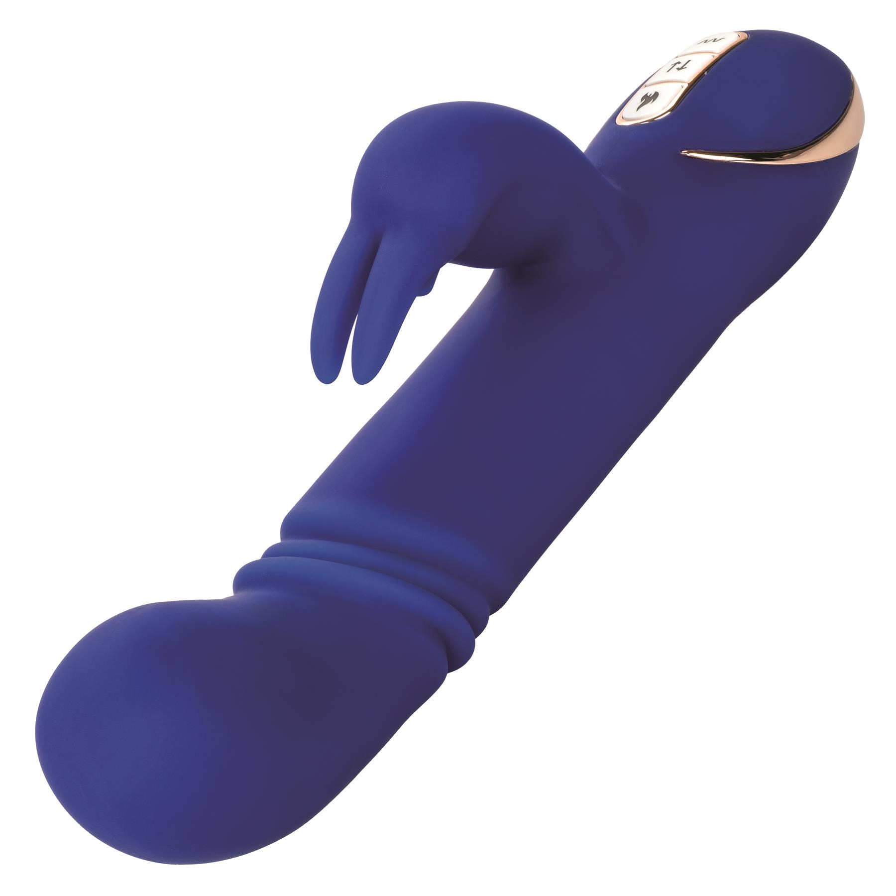 Jack Rabbit Signature Rechargeable Heated Thrusting Rabbit at Angle Pointing Downward