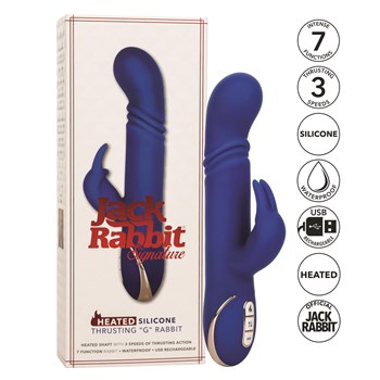 Jack Rabbit Signature Rechargeable Heated Thrusting Rabbit with Featured