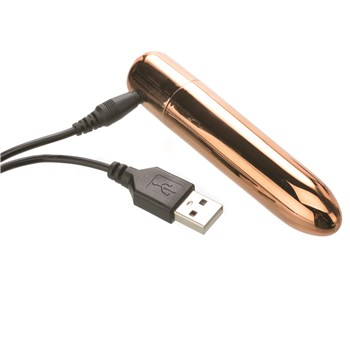Eve's Copper Cutie Rechargeable Bullet Showing Where Charger is Inserted