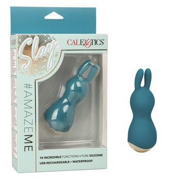 Slay #Amaze Me Mini Rabbit Vibrator Product and Packaging Shot