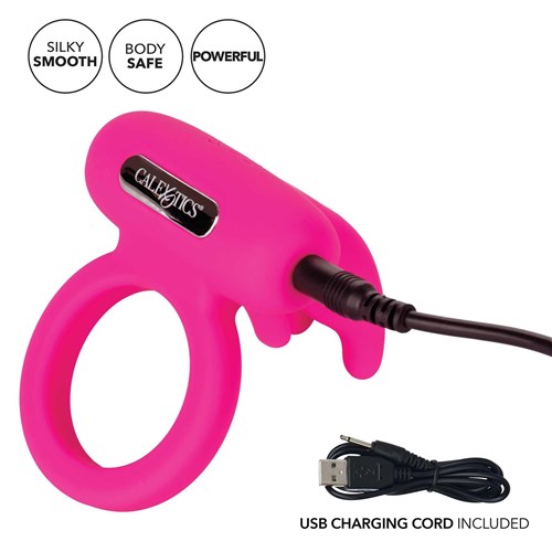 silicone triple clit flicker with USB charging cable