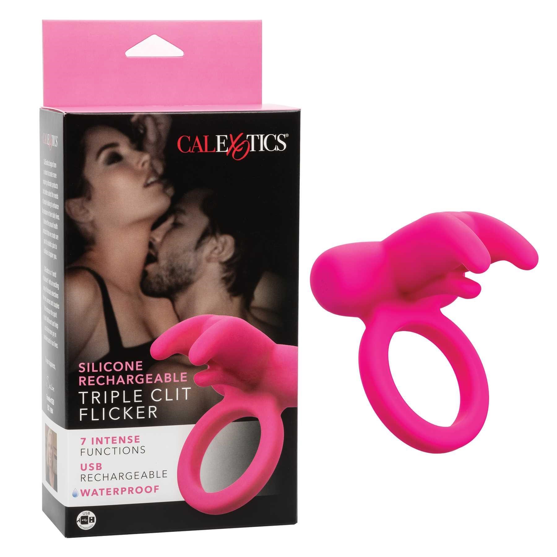 silicone triple clit flicker with packaging