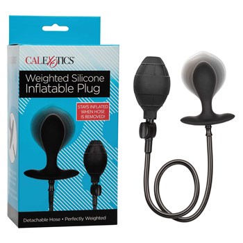 weighted silicone inflatable plug with packaging