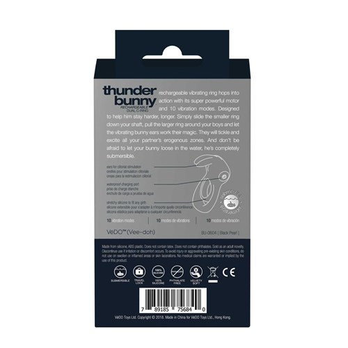 Thunder Bunny Rechargeable Dual C-Ring back of box
