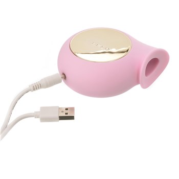 Lelo Sila Sonic Clitoral Massager Showing Where Charger is Inserted - Pink