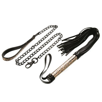 The Ultimate Fantasy Travel Bondage Briefcase - Collar and Leash, Flogger