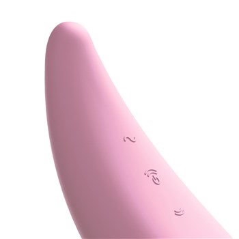 Satisfyer Curvy 3+ Vibration Air Pulse Clitoral Stimulator Close Up of Control Buttons