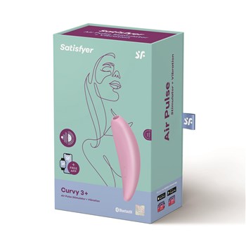 Satisfyer Curvy 3+ Vibration Air Pulse Clitoral Stimulator Packaging Shot