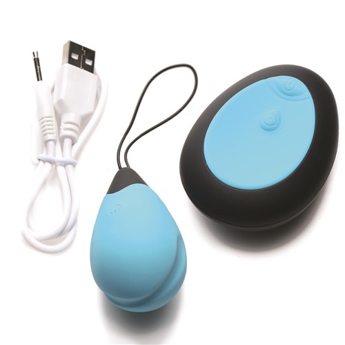 Bang! Rechargeable 10X Vibrating Egg With Remote Control - Egg, Remote, and Charging Cord