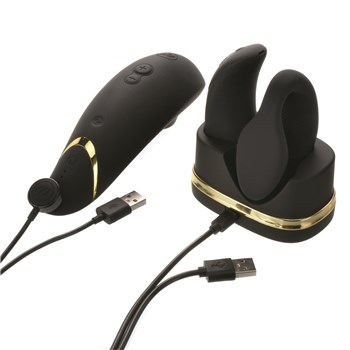 Womanizer/We-Vibe Golden Moments Collection Showing Where Chargers are Placed