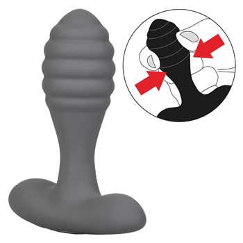 silicone remote adventure set butt plug with feature inset