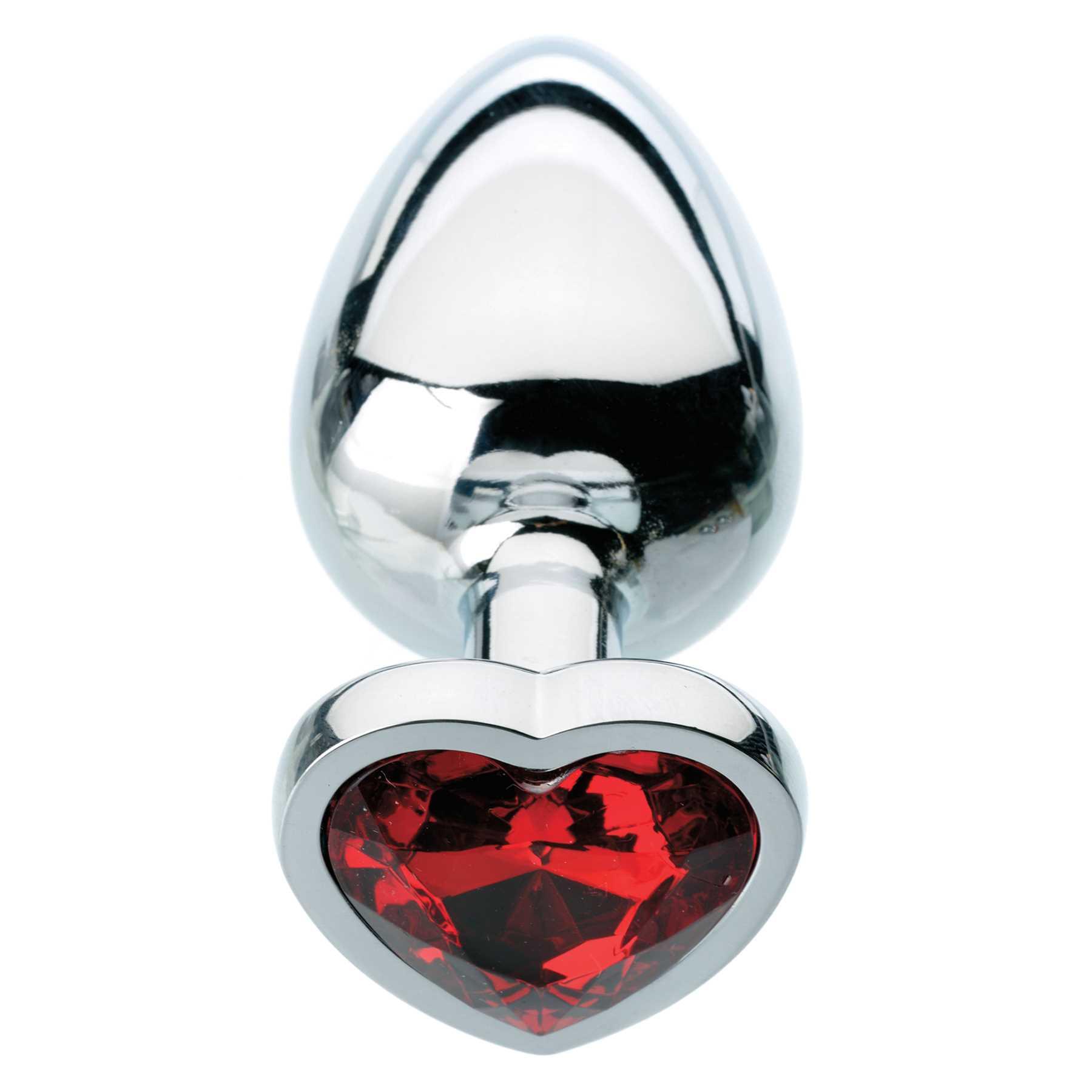 Red Hearts Gem Anal Plug - Anal Toys