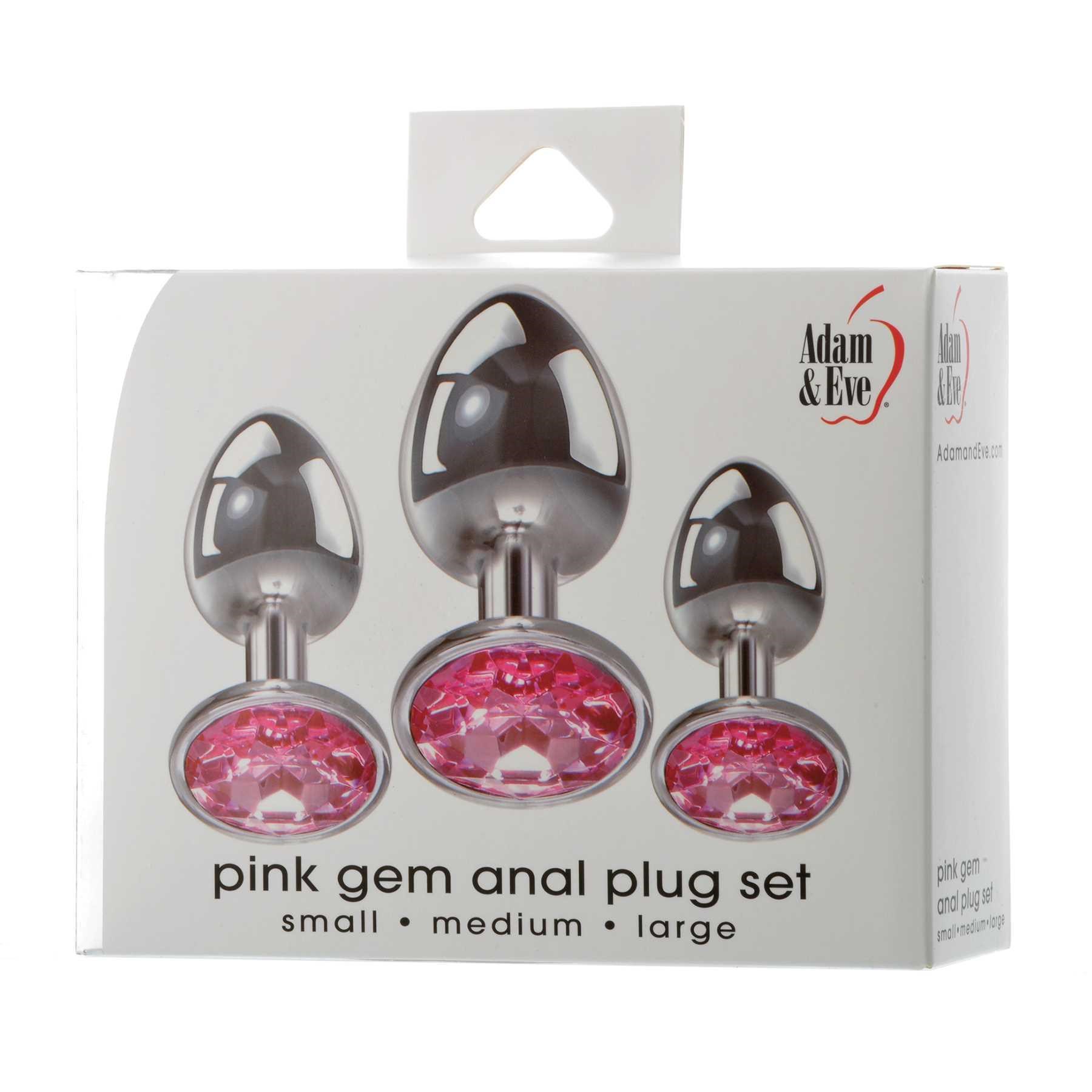 pink gem anal plug set box packaging