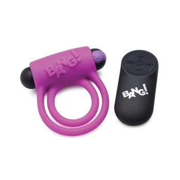 28X silicone cockring and bullet with remote