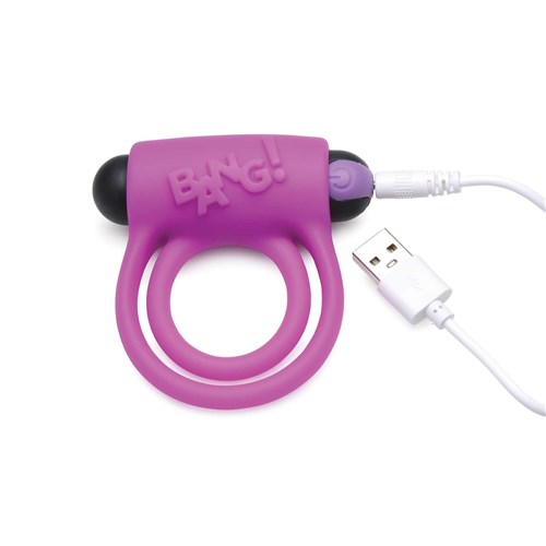 28x silicone cockring and bullet with USB charging cable in charging port
