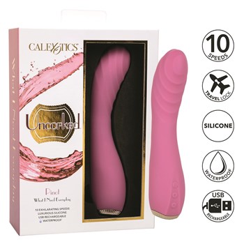 Uncorked Pinot Ridged G-Spot Rechargeable Massager Features