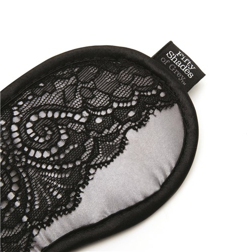 Fifty Shades of Grey Play Nice Satin and Lace Blindfold Product Close Up